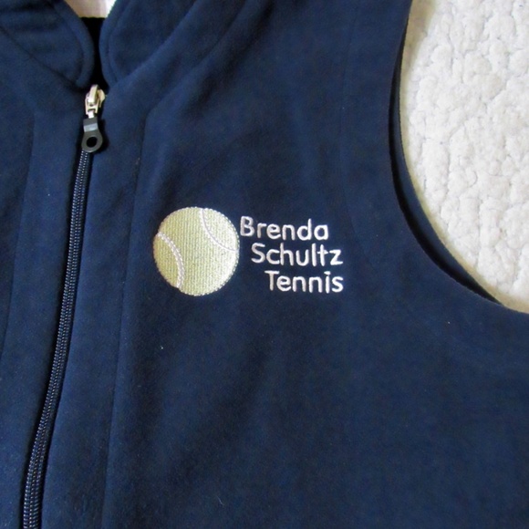 Bette & Court Blue Brenda Shcultz Womens Large Full Zipper Pockets Tennis Vest - Picture 3 of 9